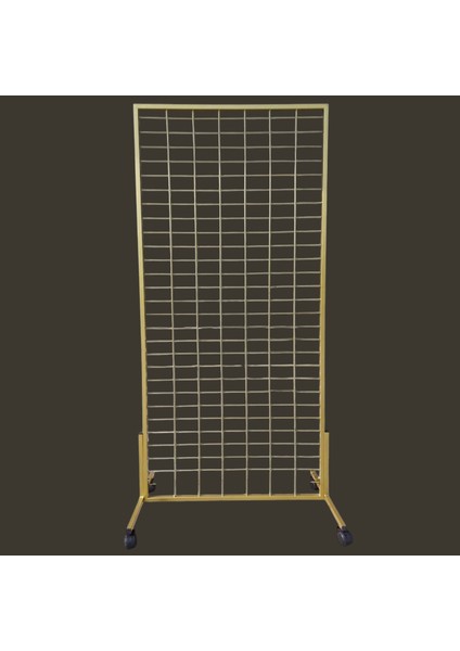 90X190 cm Ayaklı Tel Pano, Gold Renkli, Telefon Aksesuar Standı, Duvar Panosu, Mağaza Askılığı, Çok Amaçlı Stant