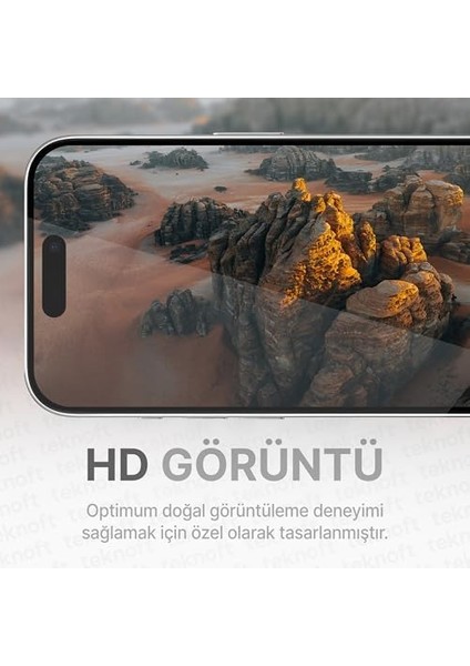 iPhone 15 Pro Için Kolay Kurulum Kitli Takılırken Camın Altında Kesinlikle Toz Bırakmayan Ekstra Güçlendirilmiş Tam Koruma Sağlayan Pürüzsüz Lazer Kesim Premium Ekran Koruyucu Kırılmaz Cam fiyatları