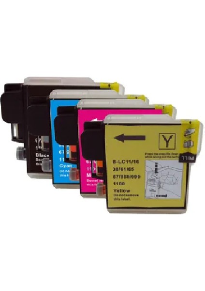 MFC-295CN/DCP-165C/DCP-145C/DCP-373CW Yazıcı Uyumlu LC38-LC980-LC1100 4 Renk Kartuş Seti