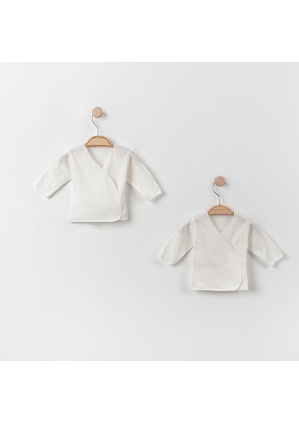 Asfstore Sema Baby Yenidoğan 2'li Iç Zıbın - Ekru