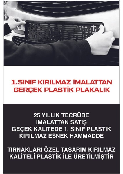 Kırmızı Yazısız Boş 2 Adet Kırılmaz Takmatik Oto Plakalık fırsatları