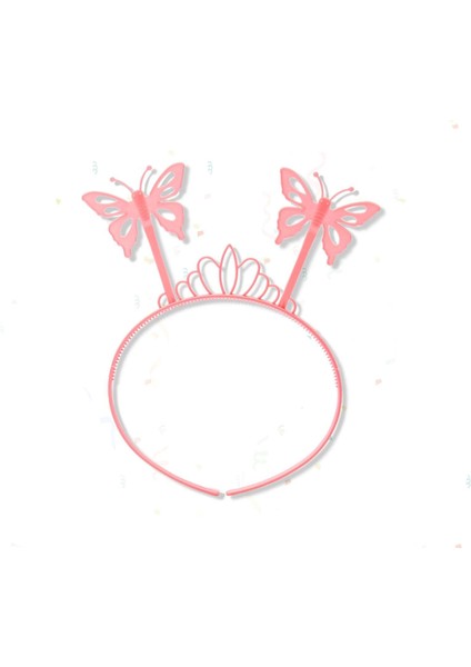 Toz Pembe Renk Kelebek Kanadı Tacı ve Sopası 50X37 cm fiyatları