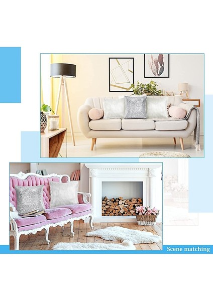 4 Parça Peluş ve Payetli Kırlent Kılıfı 45*45 indirimleri