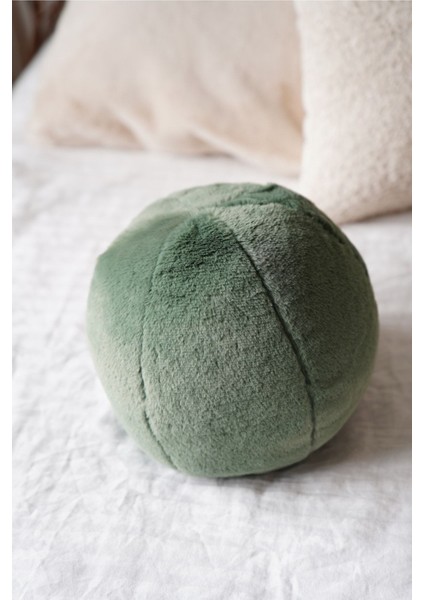 Peluş Top Yastık Yeşil
