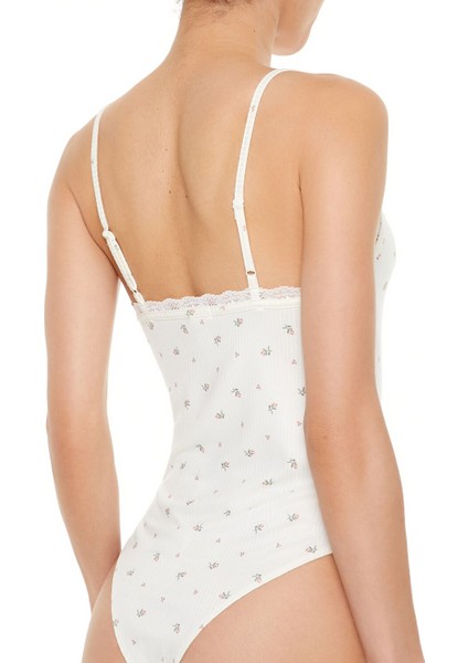 Çiçek Desenli Bodysuit