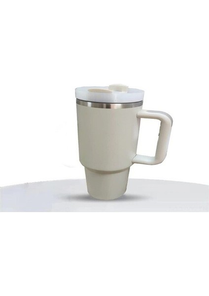 40OZ Çift Vakumlu Paslanmaz Çelik Termos - Kullanışlı Sap ve Pipet