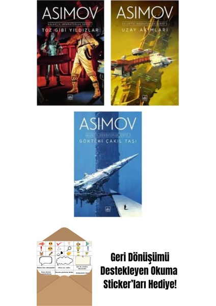 Asimov Galaktik Imparatorluk Serisi 3 Kitap Set + Okuma Sticker'ları