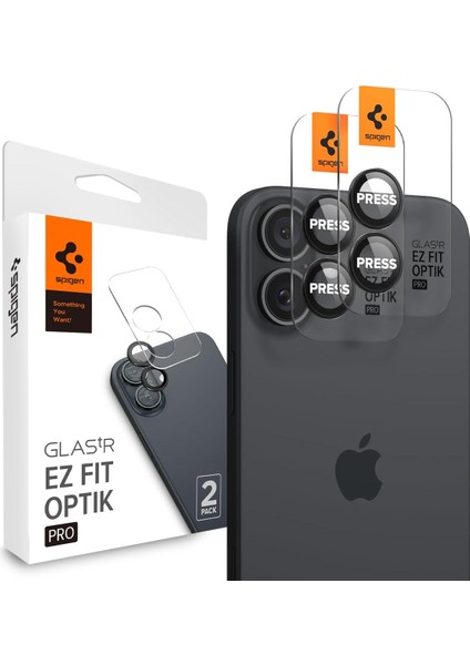 iPhone 16 Plus/iphone 15 Plus (2024) Kamera Lens Camı Koruyucu Glas.tr Ez Fit Optik Pro Black (2 Adet) - AGL07921