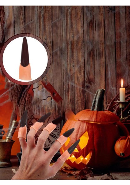 Halloween Cadı Tırnağı Cadılar Bayramı Parti Kostüm Aksesuarı Siyah