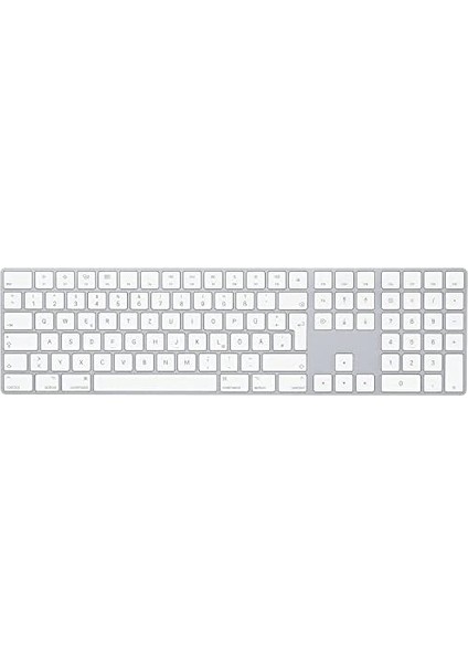 Sayısal Tuş Takımlı Magic Keyboard: Bluetooth, Şarj Edilebilir. Mac, iPad ve iPhone ile Çalışır; Almanca, Gümüş Rengi fiyatları
