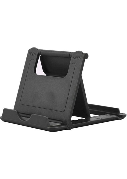 Univarsal Masa Üstü Tablet Standı 5 Farklı Açıda Ayarlanabilir Yan Veya Düz Konum Alabilen, Telefon ve Tablet Standı Fold Stand (Siyah).