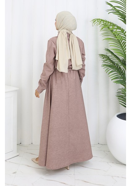 Gül Detaylı Gömlek Etek Ikili Takım 2088-02 Sütlü Kahve indirimleri