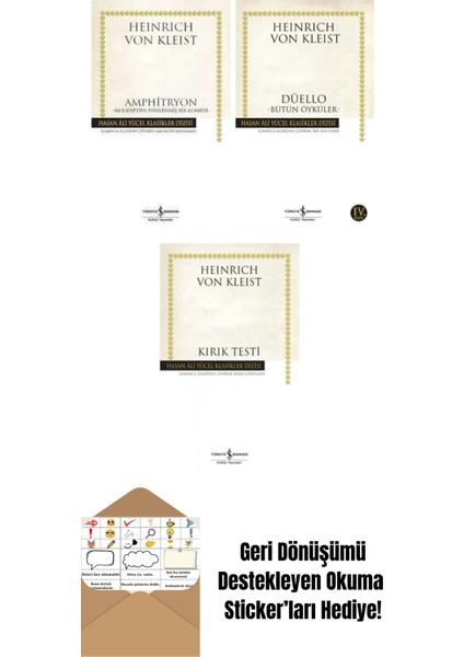 Heinrich Von Kleist 3 Kitap Set + Okuma Sticker'ları