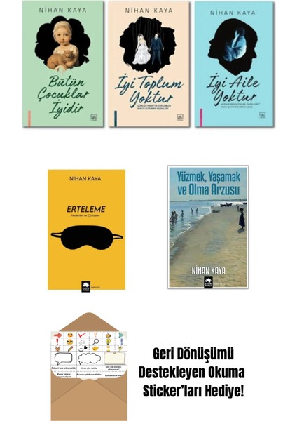 5 Kitap Nihan Kaya + Okuma Sticker'ları