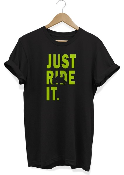 Just Ride It Baskılı T-Shirt