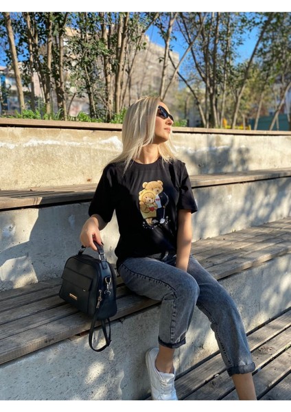 14 Şubat Özel Tasarım Ayıcık Baskılı T-Shirt fiyatları