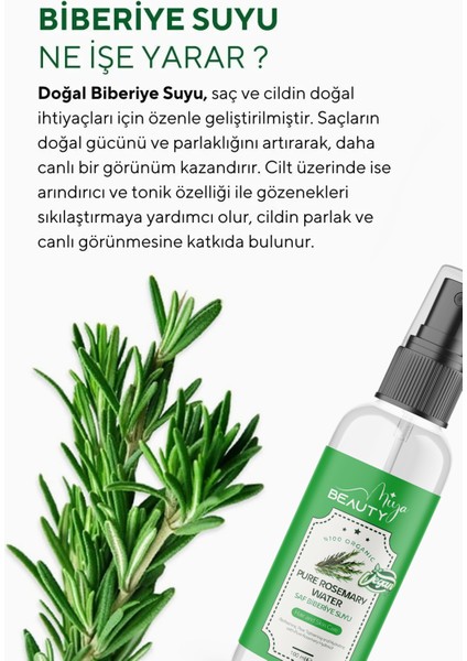 Biberiye Suyu Sa.ç Dökülmesin.e Karşı Saç Toniği Hızlı Sa.ç Uzatma %100 Doğal ve Saf 100 ml