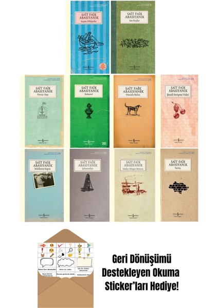 Sait Faik Abasıyanık 10 Kitap Set + Okuma Sticker'ları