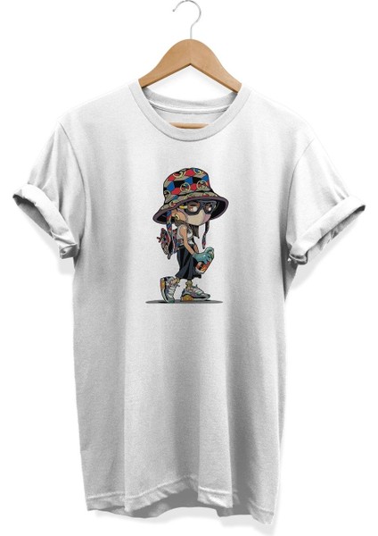 Sprey Baskılı T-Shirt