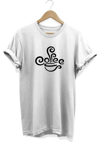 Kahve Baskılı T-Shirt