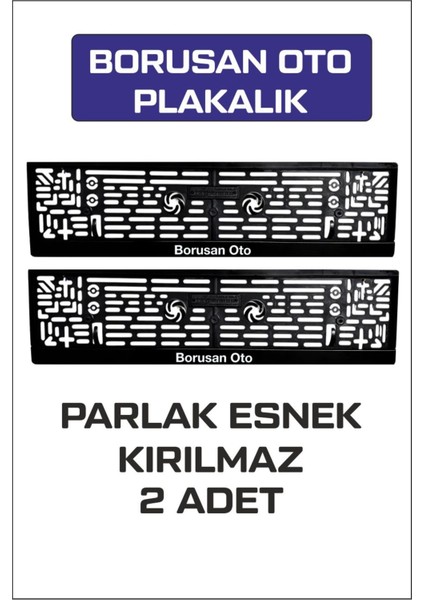 Borusan Oto Yazılı Oto Plakalık Siyah Uv Kabartma 2 Adet Takmatik fiyatları