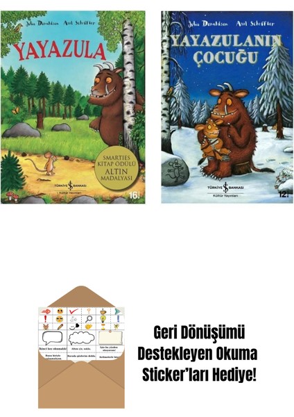 Yayazula (The Gruffalo) - Yayazulanın Çocuğu 2 Kitap + Okuma Sticker'ları