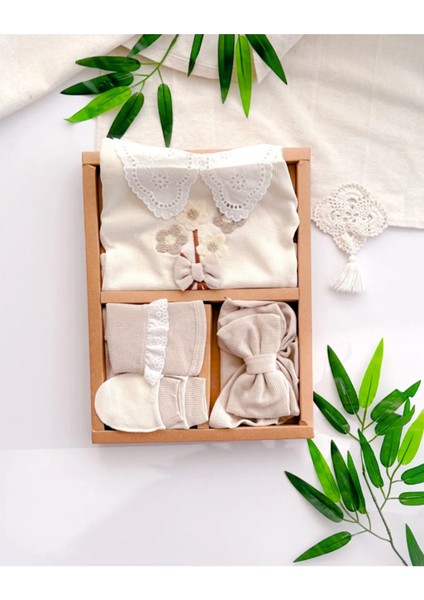 Mini Cayzen Çiçek Nakışlı 5'lihastane Çıkışı