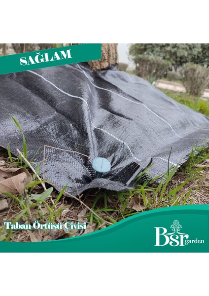 100 Adet Sera Taban Örtüsü Çi̇vi̇si̇ 15 cm Tirnakli Sera Taban Örtüsü Kaziği Sert Plasti̇k Bsr Garden