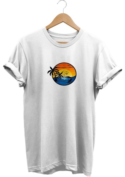 Palmiye Baskılı T-Shirt