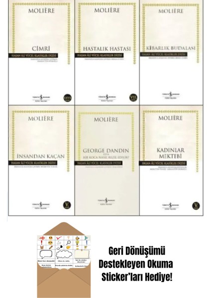 Moliere 6 Kitap Set + Okuma Sticker'ları