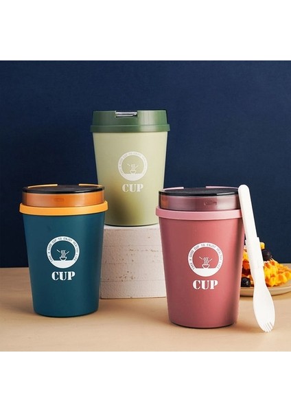 500 ml Çorba Sızdırmaz Öğle Yemeği Çevre Dostu Mikrodalga Edilebilir (Yurt Dışından)