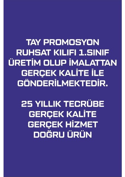 Ruhsat Kılıfı Pvc Siyah Yazısız 1. Sınıf Kaliteli Hammadde 1 Adet
