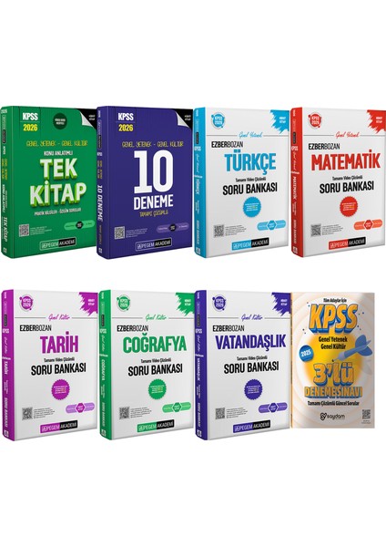 2026 Kpss Gygk Konu Anlatımı Tek Kitap-Ezberbozan Tüm Dersler Çözümlü Soru Bankası-Çözümlü 10 Deneme-Çözümlü 3 Deneme Hediye