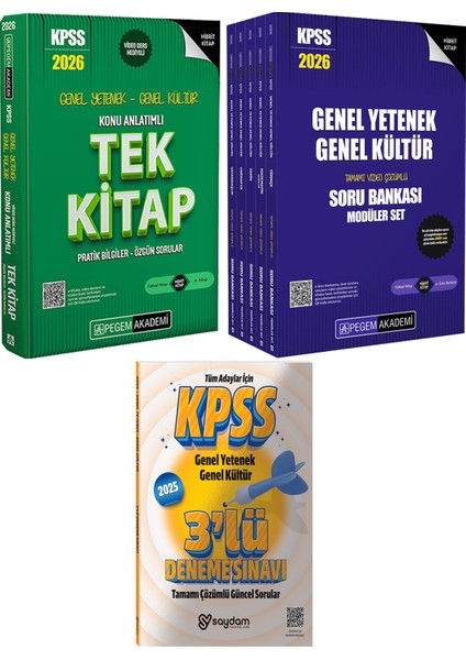 2026 Kpss Gygk Konu Anlatımlı Tek Kitap-Tamamı Çözümlü Soru Bankası 5 Kitap-Çözümlü 3 Deneme Hediye