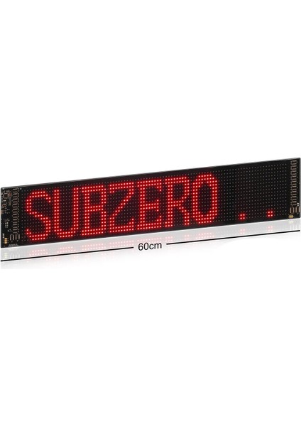 LD30 60CM Rgb Sled Matrix Dijital Kayar Yazı Ekranı | Kumandalı ve Mobil Uygulama Kontrollü LED Panel