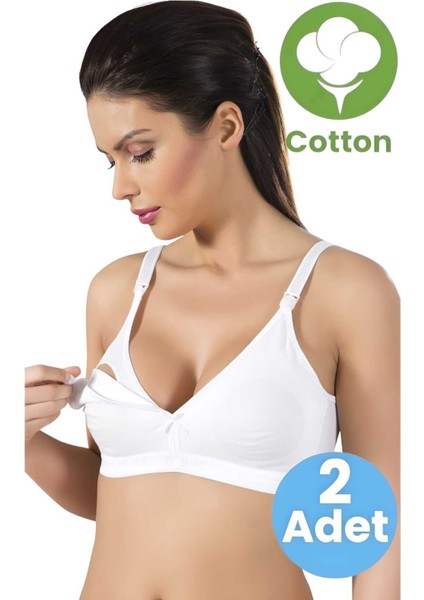 Kadın 2'li Pamuklu Emzirme Sütyeni indirimleri