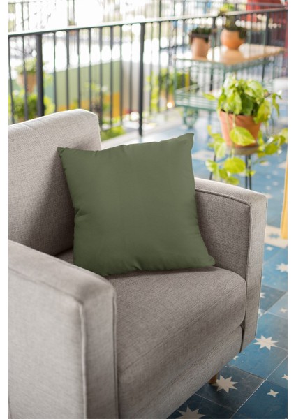 Haki Sade Kırlent Kılıfı Premium Tay Tüyü Döşemelik Kumaş Tek Renk Düz 43X43CM KRL024 fiyatları