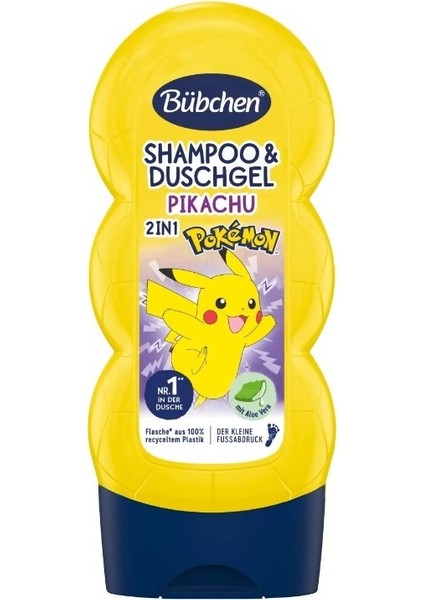 Asfstore Çocuk Şampuan&duş Jeli 2 In 1 Pokemon Pikachu 230 ml