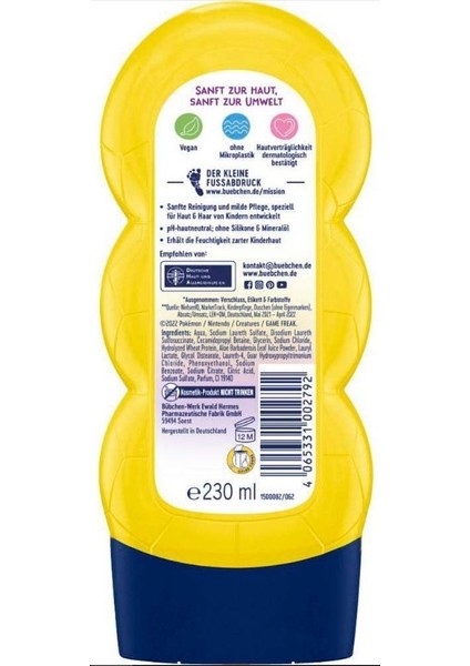 Asfstore Çocuk Şampuan&duş Jeli 2 In 1 Pokemon Pikachu 230 ml