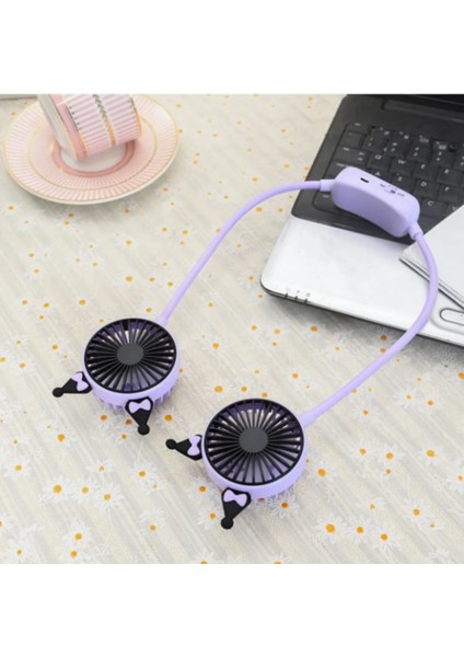 Sanrio Kuromi Taşınabilir Şarjlı Boyun Fanı Vantilatör 3 Kademeli fırsatları