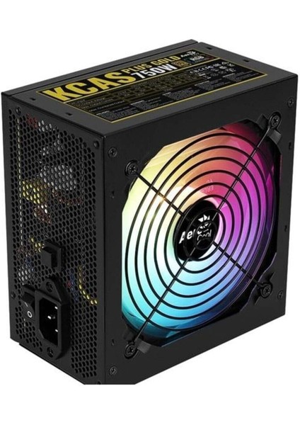 / Aero Cool 750W 80+ Gold Kcas Plus AE-KCASP750RGB 12CM Rgb Fanlı Power Supply