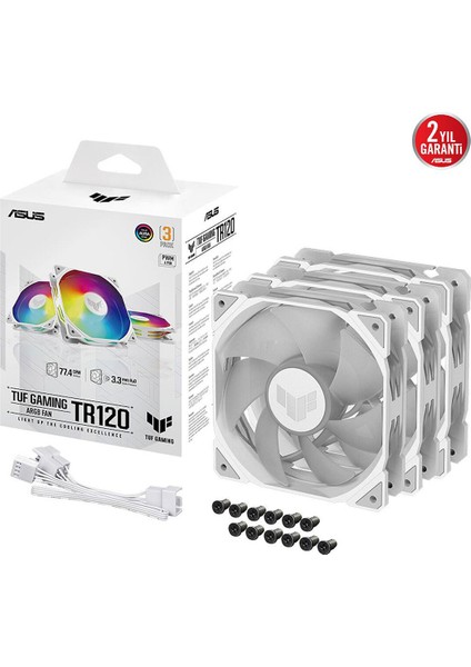 Asus Tuf TR120 120MM Argb 3ın1 Beyaz Kasa Fanı