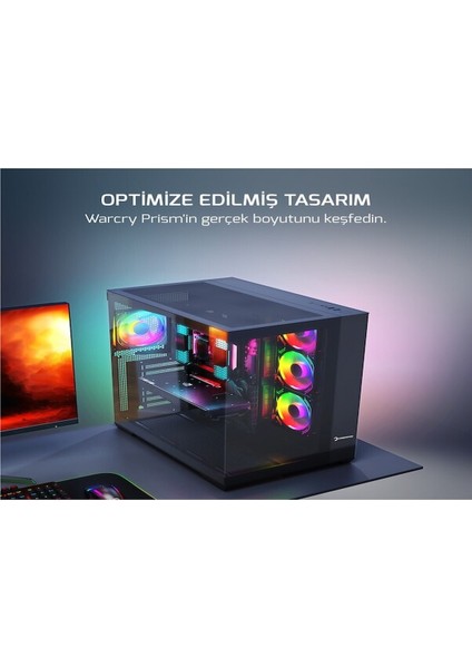 Warcry Prism 4x Argb Fan 750 W Cam Atx Gaming Kasa