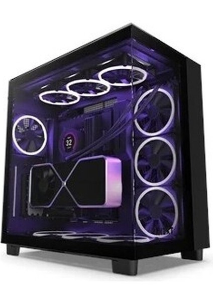 H Series H9 Elite Edition CM-H91EB-01 Temperli Cam Siyah Mid Tower Gaming (Oyuncu) Kasa