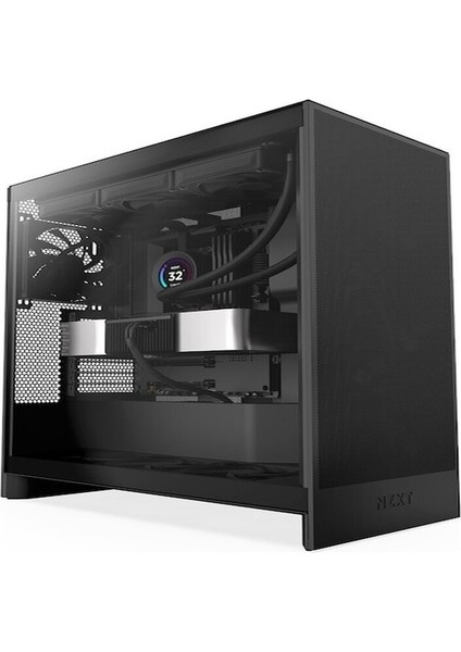 H7 Flow 2024 CM-H72FB-01 Temperli Cam USB 3.2 Atx Mid Tower Kasa Siyah