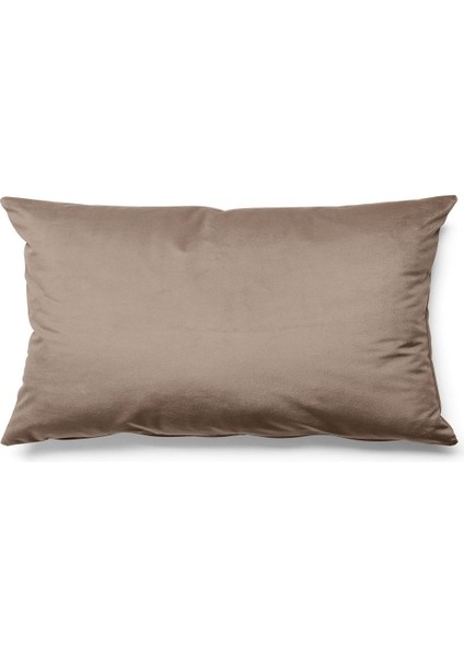 Düz Renk - Tek Renk Kırlent Kılıfı Döşemelik Süet Kumaş 50*30 cm - Vizon
