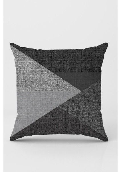 Füme Premium Tay Tüyü Leke Tutmaz Kumaş Geometrik Çift Taraflı Kırlent Yastık Kılıfı KRL1123