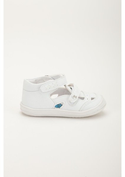 Şirinbebe Ortopedik Erkek Bebek Ilkadım Ayakkabı Beyaz Çift Cırtlı Yan Açık fiyatları
