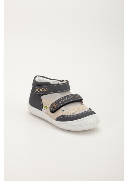 Şirinbebe Ortopedik Erkek Bebek Ilkadım Ayakkabı Füme Çift Cırtlı Yan Açık modelleri