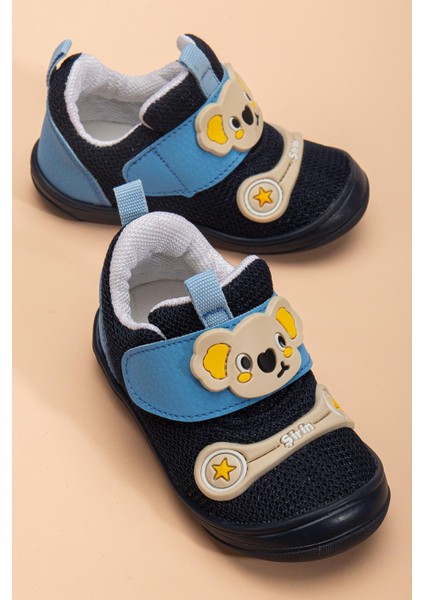 Şirinbebe Ortopedik Erkek Bebek Ilkadım Ayakkabı Mavi Cırtlı Anorak